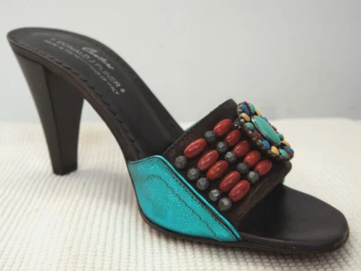 DONald J PLINER Alta Costura Con Cuentas/Adornado Puntera Abierta Sin Cordones-7 M Foto 1 de 4