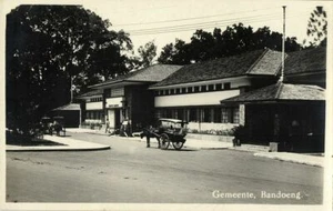 indonesien, JAVA BANDUNG, Gemeente Bandoeng (1920er Jahre) RPPC Postkarte - Bild 1 von 2