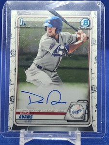 2020 Bowman Chrome #CPA-DA Drew Avans RC Rookie 1st Auto Autograph Dodgers