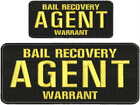 Bail Recovery Agent Warrant naszywka do haftu złota 4x10 i 2,5x6 haczyk