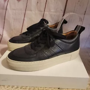NEW Whistles "ANNA" Black Leather Thick Sole Sneakers Sz.8/38 MSRP $279.00 - Picture 1 of 7