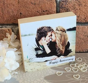 Personalised Handmade Photoblock Anniversary Engagement Love Unique Keepsake - Picture 1 of 12