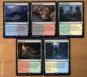Set of 5 Rare Dual Reveal Lands *NM* (English Magic MTG) Commander Capenna - Picture 1 of 2
