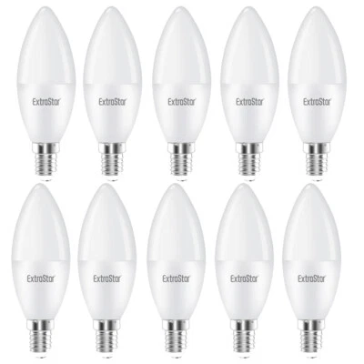 LED Candle Light Bulbs 6W SES E14 edison Screw Warm Daylight White Energy Saving - Image 1 of 4