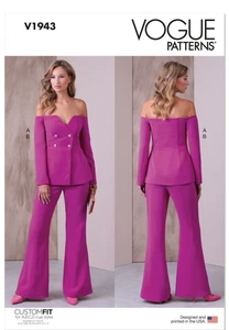 Vogue V1943 Sewing Pattern Misses' Jacket & Pants Size B5 (8-10-12-14-16) UNCUT - Picture 1 of 6