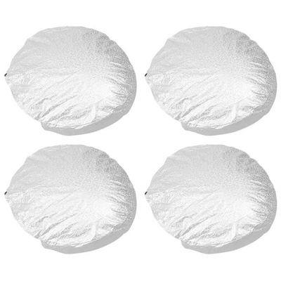 4Pcs Tire Covers Aluminum Film Tyre Dust Covers Car Tire Tire Covers - Image 1 of 4