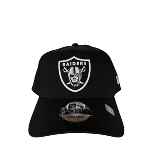 New Era 9Forty Snapback Hat Las Vegas Raiders Black Adjustable A-Frame Cap - Picture 1 of 6