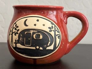 Kanne Bauch Camper Becher Camping Kaffee Tee Tasse Burnt Orange Sienna Mountain Mug - Bild 1 von 5