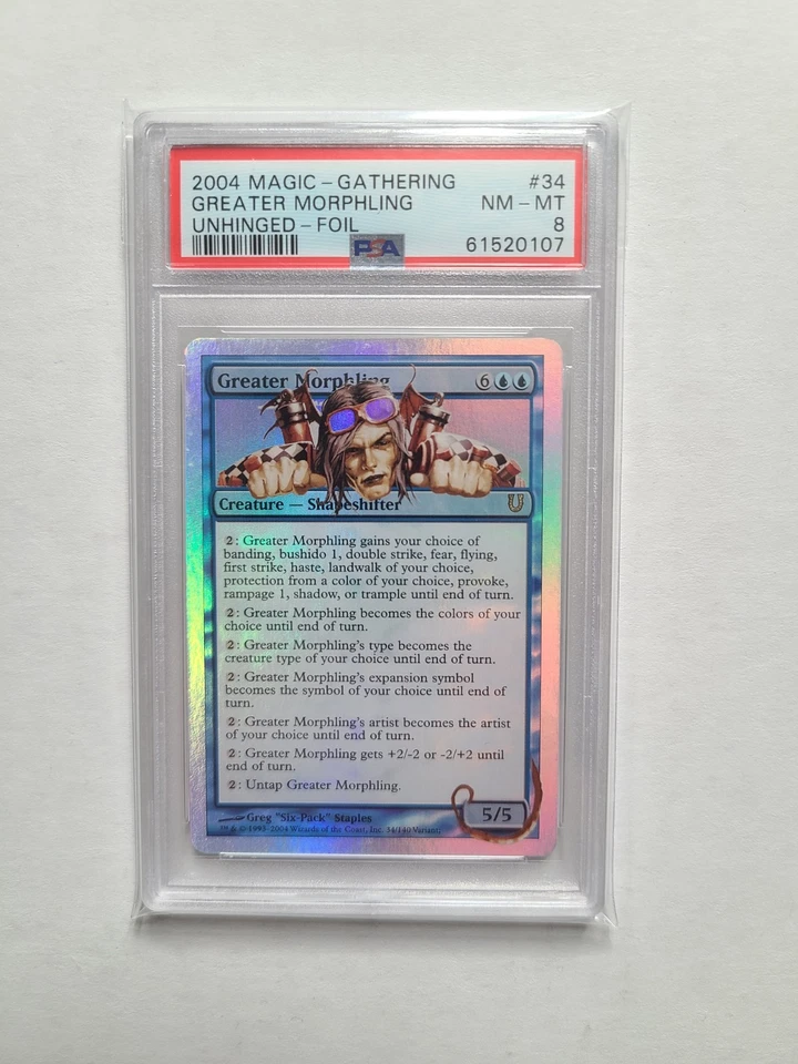 MTG Greater Morphling FOIL PSA 8 NM-MT 2004 Unhinged Foil Rare Magic Card #34 - Image 1 of 4
