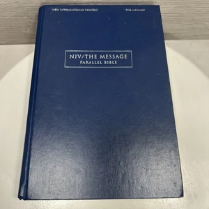 The NIV / The Message Parallel Bible - Zondervan - Blue Hardcover - Imagen 1 de 9