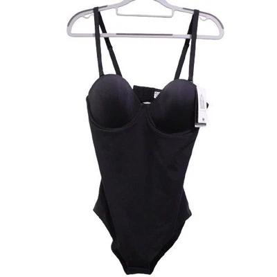 NUEVO Bodybriefer Wacoal Alfombra Roja Sin Tirantes Modelador Negro Talla 34C 801219 Foto 1 de 4