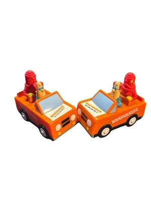 (2)Whataburger Kids Meal Toy The Evil Dr. Stale Robot Car Pull String - Image 1 of 4
