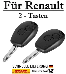 2x Repuesto Llave Coche Carcasa para Renault 2 Botones Mando a Distancia KS05NO - NE73 - Imagen 1 de 4