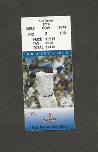 CHICAGO CUBS vs HOUSTON ASTROS ticket stub 5/31/2004 GREG MADDUX WIN # 293 - Picture 1 of 2