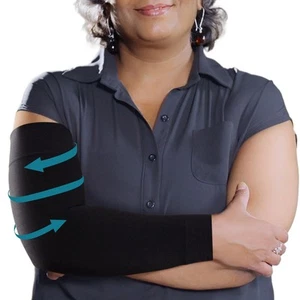 Compression Lymphedema Arm Sleeves for Women - 15-20 mmHg, 1 Pair, Black, S/M... - Picture 1 of 8