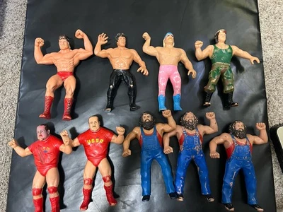 Lote de 9 figuras de lucha libre deportiva WWF WWE luchadores LJN Titan de colección años 80 Foto 1 de 4