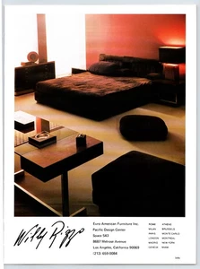 Willy Rizzo Bedroom 1979 Post Modern Interior Design Print Ad 8.5" x 11" Vintage - Picture 1 of 1
