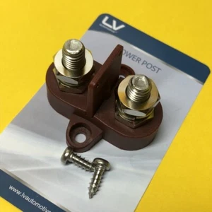 8 mm Power post stud Twin Red 48 Volt DC LV4217R - Picture 1 of 4