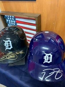 TIGERS CECIL FIELDER & PRINCE FIELDER AUTO RAWLINGS BATTING HELMETS PSA CoA - Picture 1 of 6