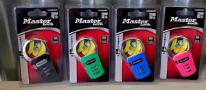 Set of 4 Master Lock Resettable Combination Lock Luggage , backpacks, Lockers - Picture 1 of 2