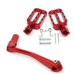 CNC Aluminum Foot Pegs+ Shift Lever Universal For Dirt Bike Pit Bike Motorcycle - Foto 1 di 9