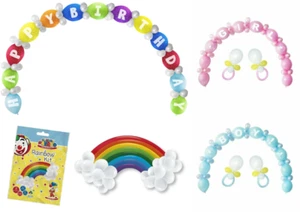 Birthday Balloon Arch Kit Balloons Pink Blue Rainbow Balloon Kit Baby Shower Kit - Picture 1 of 8