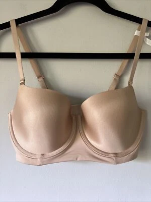 Sutiã Aerie Real Power Balconette tamanho 34D novo com etiquetas bege nude levemente forrado. - Imagem 1 de 4