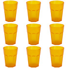 9x Kunststoffbecher Trinkbecher Plastikbecher Trink-Glser Mehrweg 0,4l Orange