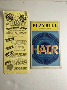 Broadway Playbill HAIR Revival - March 2009 Opening Night Version Rock Musical t - Picture 1 of 9