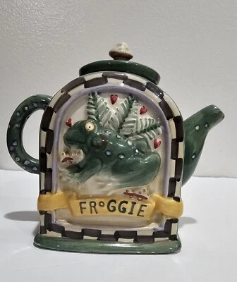 Sakura China Teapot Debbie Mumm  Froggie Handpainted Frog Excellent Condition /2 - Image 1 of 4