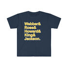 Michigan FAB FIVE Tee (Gildan Unisex Softstyle T-Shirt) - Navy or Navy Heather