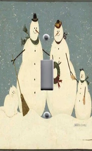 WARREN KIMBLE SNOW MAN FAMILIA INVIERNO Interruptor de luz de imagen Cubiertas de salida de placa - Imagen 1 de 26