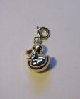 14K Italy Yellow & White Gold Double Duck Charm Baby Mamma 585