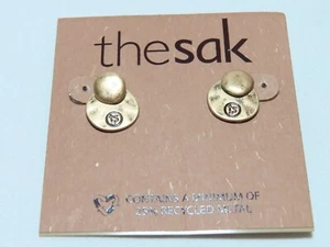 Aretes pequeños martillados de oro nuevos de The Sak - Imagen 1 de 4