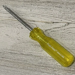 Pratt-Read Made in USA 3/16" x 3" cacciavite testa Phillips #1 manico giallo - Foto 1 di 5