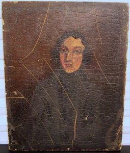 Antique Georgian Oil Painting Gentleman Naive Folk Art Portrait - Picture 1 of 6