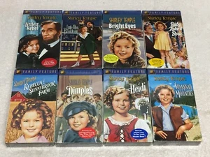 8 SHIRLEY TEMPLE VHS Movies Lot Heidi Dimples Bright Eyes+ NEW-SEALEDE 1934-39 - Picture 1 of 10