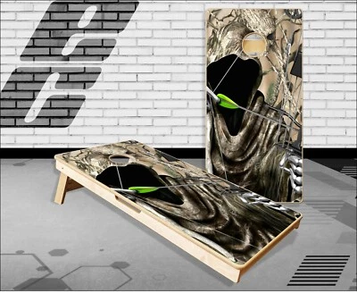 Bow Reaper Skull Camo Cornhole Boards Bean Bag Toss Game - Image 1 of 4