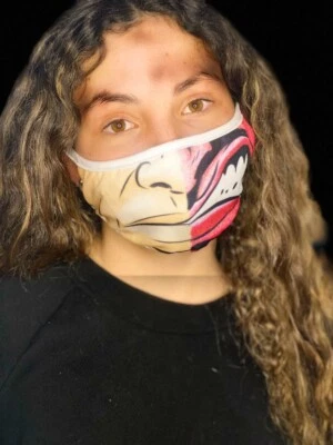 New Face Mask Unisex Villain Two Face Comic Washable Reusable 3D For Adult - Image 1 of 4