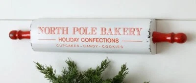 Nuevo Letrero Dimensional PANADERÍA POLO NORTE RODILLO 21"W x 4"H x 2"D Navidad Foto 1 de 3