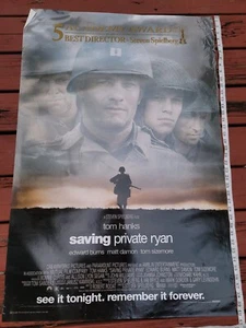 Vintage 1998 Saving Private Ryan Movie Original Poster VHS Rental Promo  - Picture 1 of 7