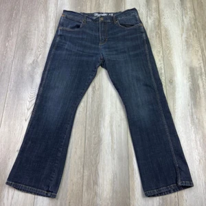 Wrangler Jeans Mens 34 Blue Denim Retro Slim Boot Dark Wash Modern 34x28 * - Picture 1 of 12