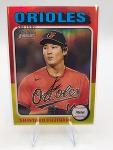 2024 Topps Heritage #29 Shintaro Fujinami Chrome Refractor /699 Orioles - Picture 1 of 2