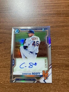 2021 Bowman Chrome Draft Autographs Refractors #CDACS Christian Scott #/499 - Bild 1 von 1
