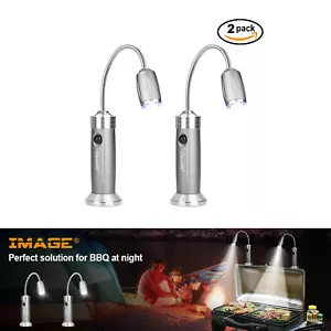 2pcs BBQ Grill Lights Magnet Base Super-Bright LED Lights 360 Degree Flexible - Picture 1 of 12