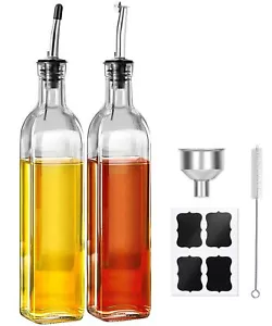 Olive Oil Dispenser Bottle2 Pcs Glass Oil Dispenser for Kitchen17oz Oil and V... - Picture 1 of 8