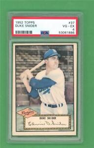 1952 Topps #37 Duke Snider *** PSA VG-EX 4 ** Brooklyn Dodgers old baseball card
