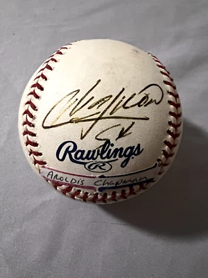 Aroldis Chapman Signed Official Major League Baseball Autograph Yankees/Rangers - Image 1 of 3
