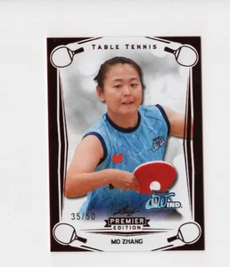 MO ZHANG RED #D /50 2025 LEAF MAJOR LEAGUE TABLE TENNIS PREMIER EDITION #37 - Picture 1 of 2