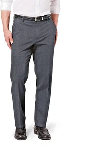 Dockers Men's Signature Khaki Lux Cotton Stretch Pants Charcoal Heather 36x34 - Picture 1 of 4